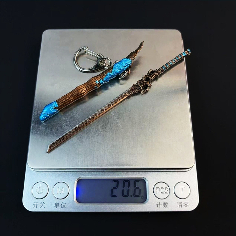 Kulcstartó – miniatűr fegyver modell, Mengchuan Qianqiu Knife, a Cangyuan Tu sorozat