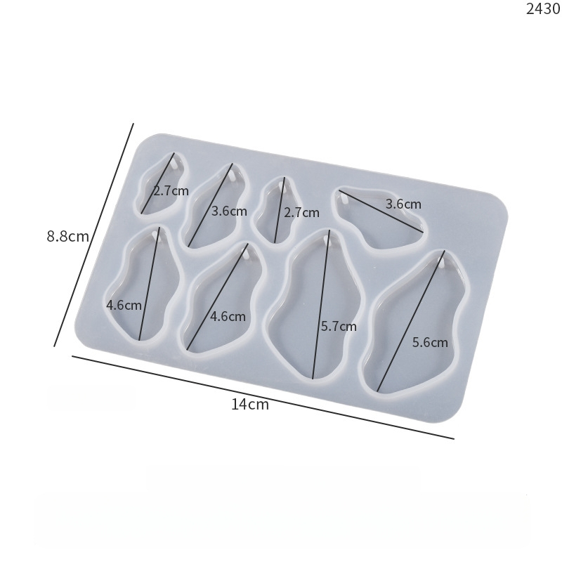 Yu Meiren DIY tükrös epoxigyanta fülbevaló és medál szilikon-minta, geometriai sík formák, kulcstartó