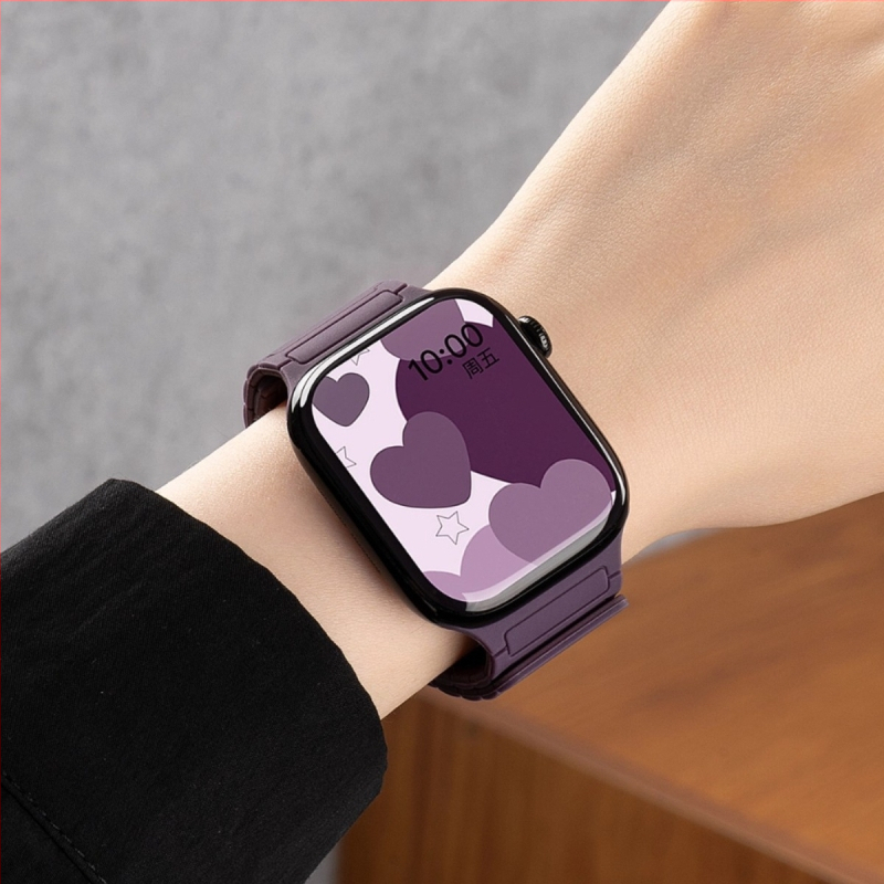 Mágneses csattal rendelkező nylon fonott óraszíj Apple Watch Series 11-hez, 42 mm