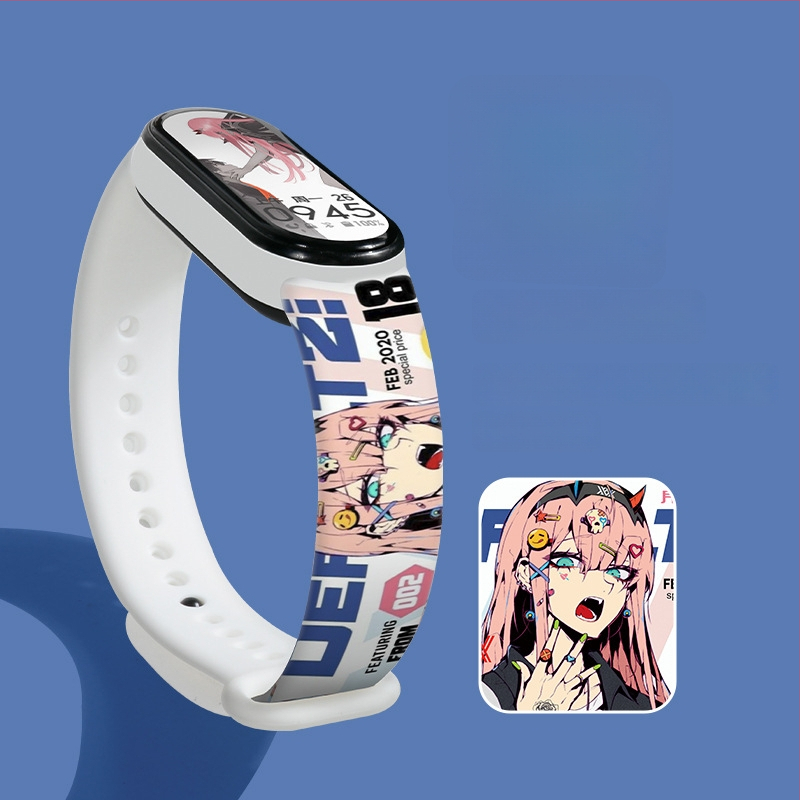 Karikatúra-stílusú csuklópánt Xiaomi Mi Band 4/5 és Mi Band 6 készülékekhez, NFC Verzió