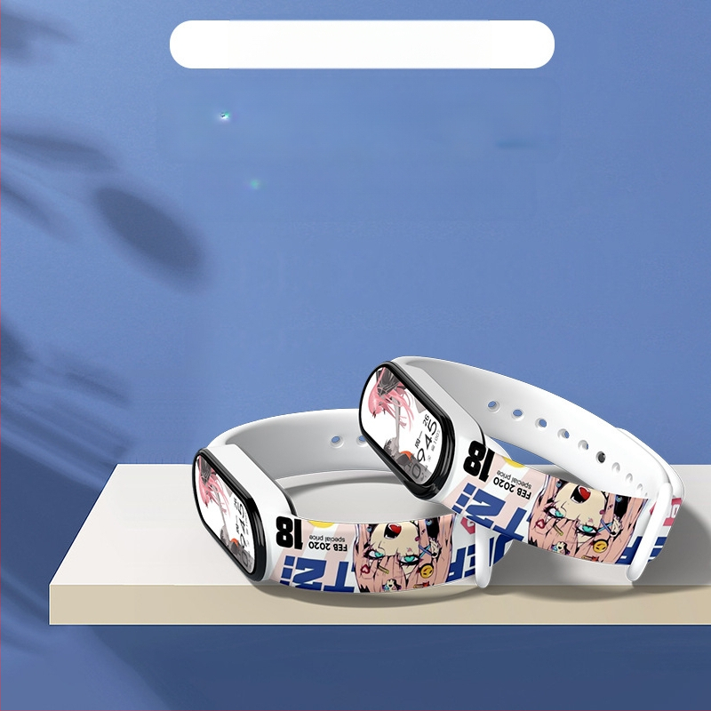 Karikatúra-stílusú csuklópánt Xiaomi Mi Band 4/5 és Mi Band 6 készülékekhez, NFC Verzió