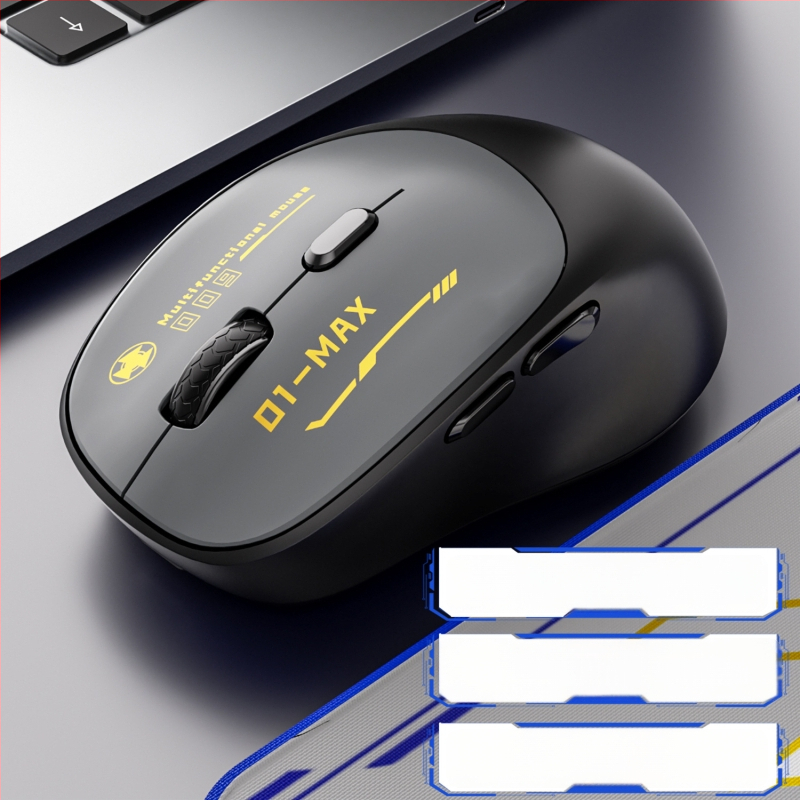 Vezeték nélküli Bluetooth-os kettős módú gaming egér, csendes működés, laptop és iroda