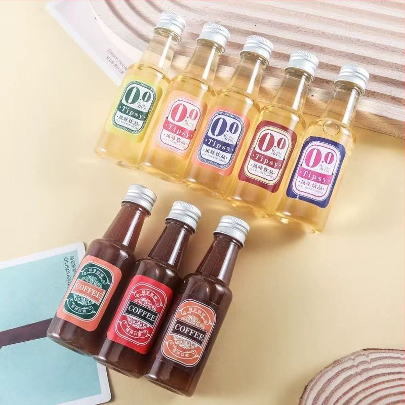 50 ml-es mini alkoholos üveg PET műanyagból, koktélhoz kis kapacitású üveg, kóstoló pohár, kreatív üveg