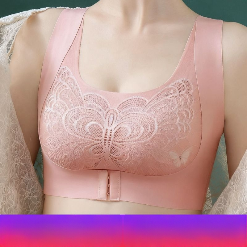 Varrás nélküli melltartó-vest elöl záródó, nőknek, kiemeli a kis mellet, megakadályozza az átlátszóságot, szép hátsó dizájn