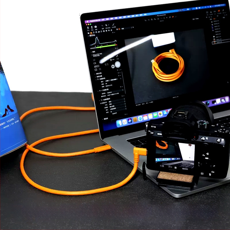 Sony A7M3, A7R3 és A7R4 fényképezőgépekhez USB Type-C kábel számítógéphez csatlakoztatáshoz, gyors adatátvitel