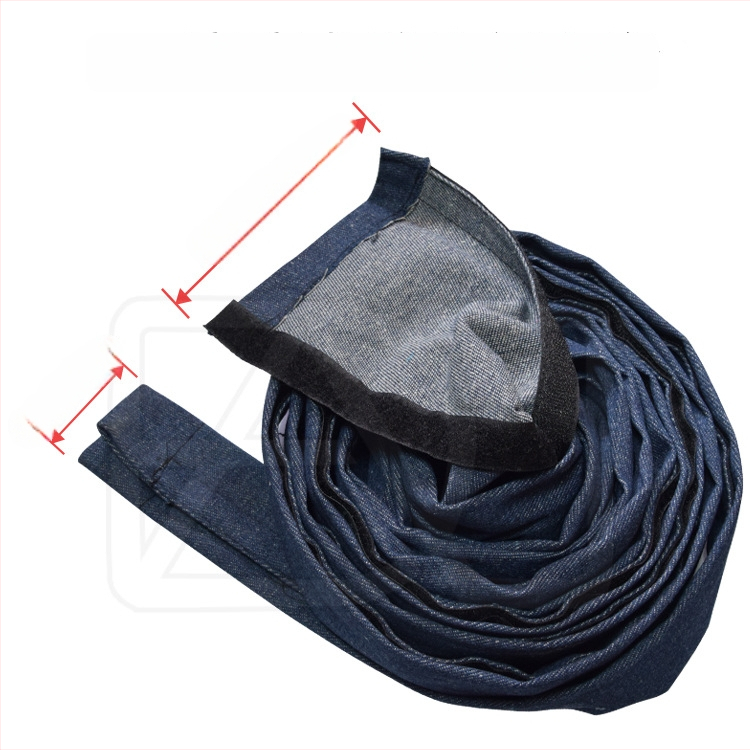 Denim hegesztőpisztoly védőhüvely Velcro-zárral – kopásálló, égésmentes védőréteg plazma vágó- és lézeres hegesztőkábelekhez