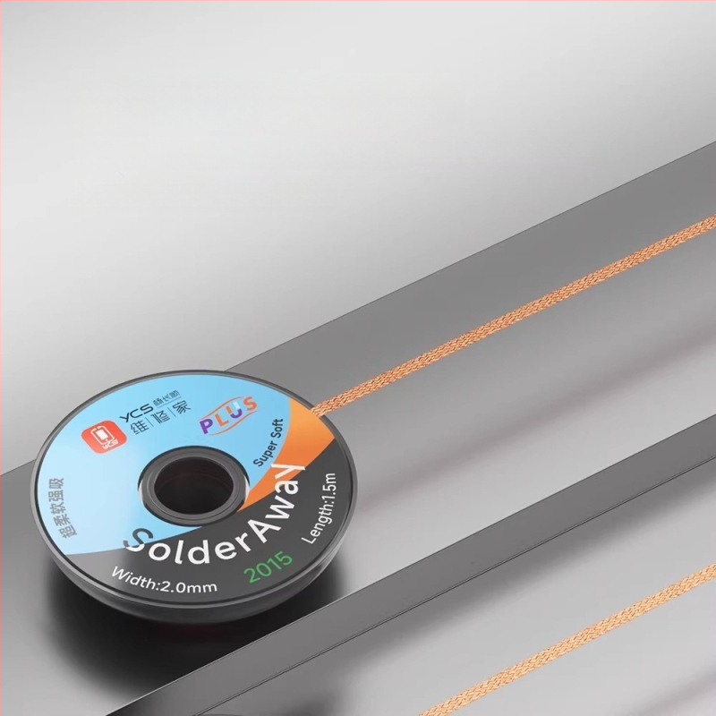 2,0 mm-es Ultra-soft Plus forrasztásmentesítő szalag hővezető képességgel a gyors forrasztásmentesítéshez és maradványok eltávolításához