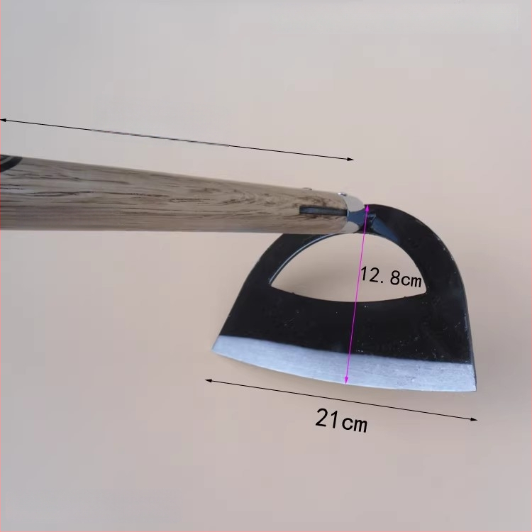 Jiuzuoji All-Steel Large Garden Hoe with Long Handle 1.5 m, Riveted Anti-Slip Head for Weeding