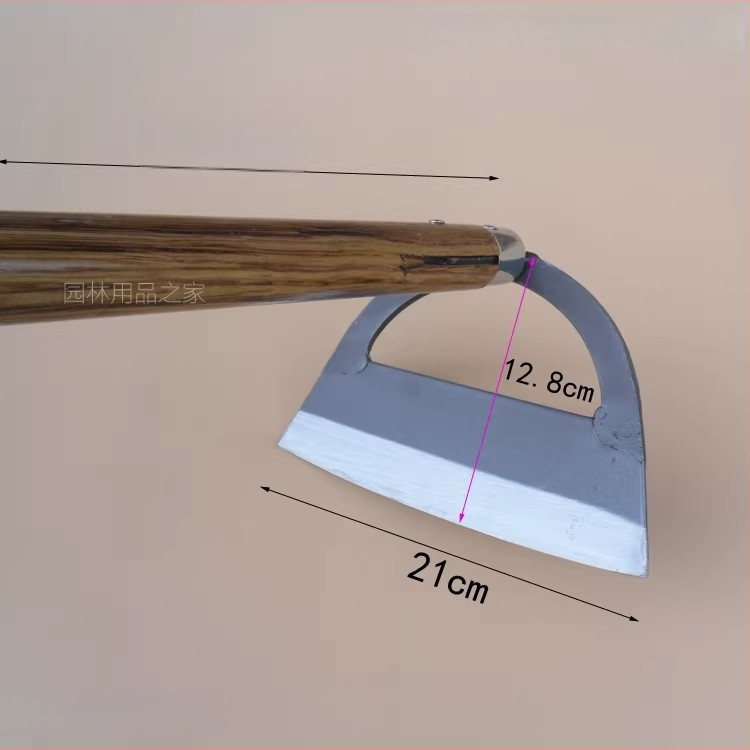 Jiuzuoji All-Steel Large Garden Hoe with Long Handle 1.5 m, Riveted Anti-Slip Head for Weeding