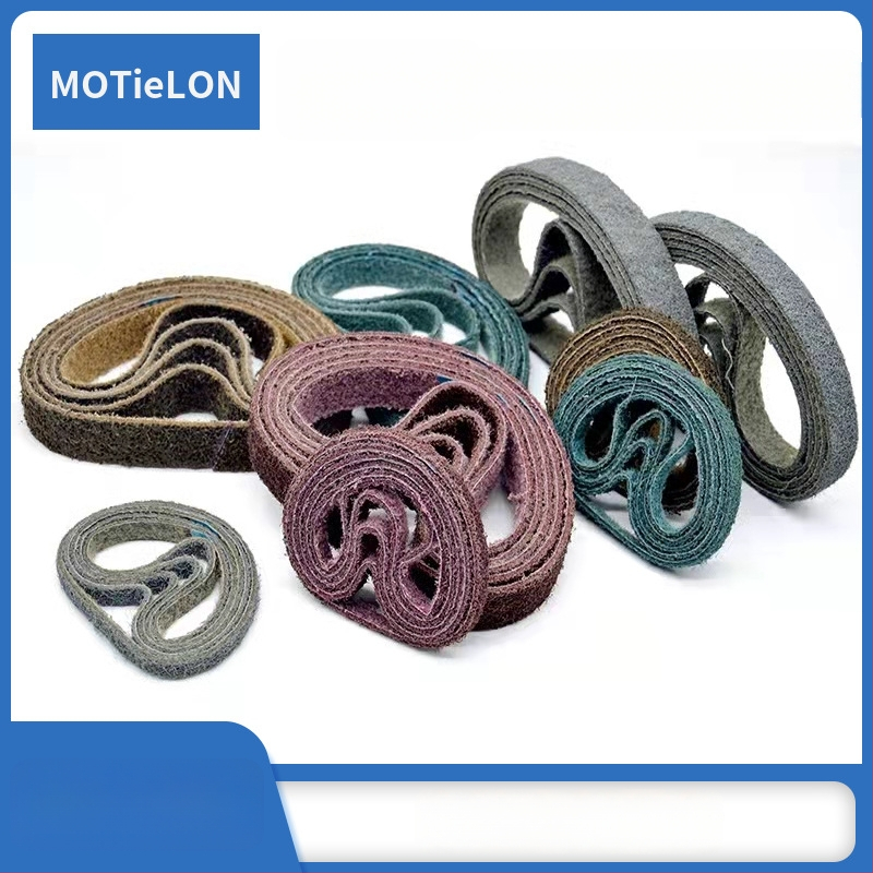 Nylon csiszoló szalag 30x533 mm fémiparihoz, 3M/olasz BBLARC, rozsdamentes acél polírozása nem szőtt alapú