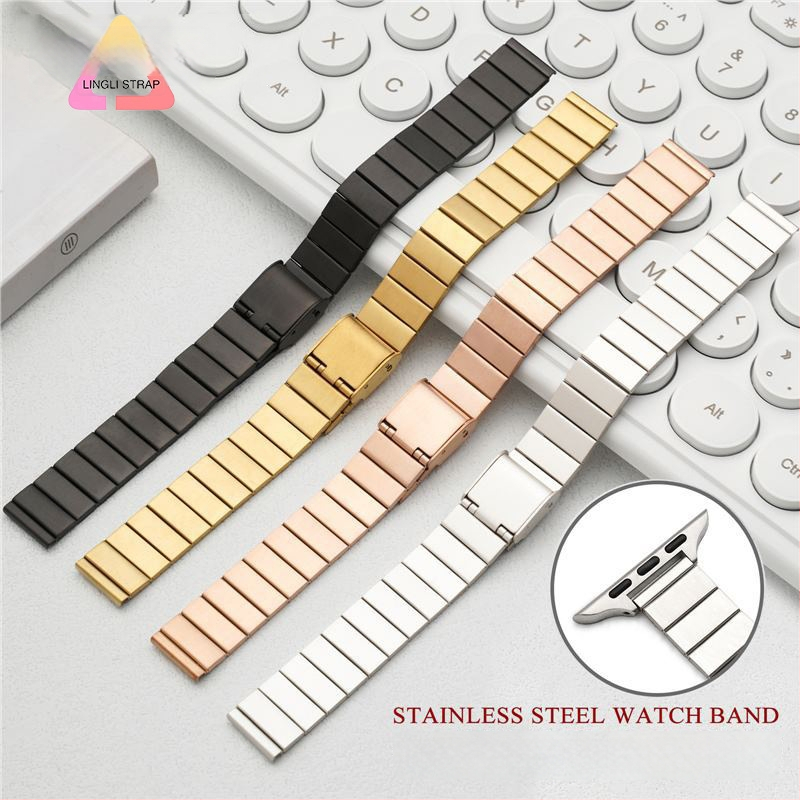 Fém Apple Watch szíj, 14 mm, lapos bead-link, vékony profil