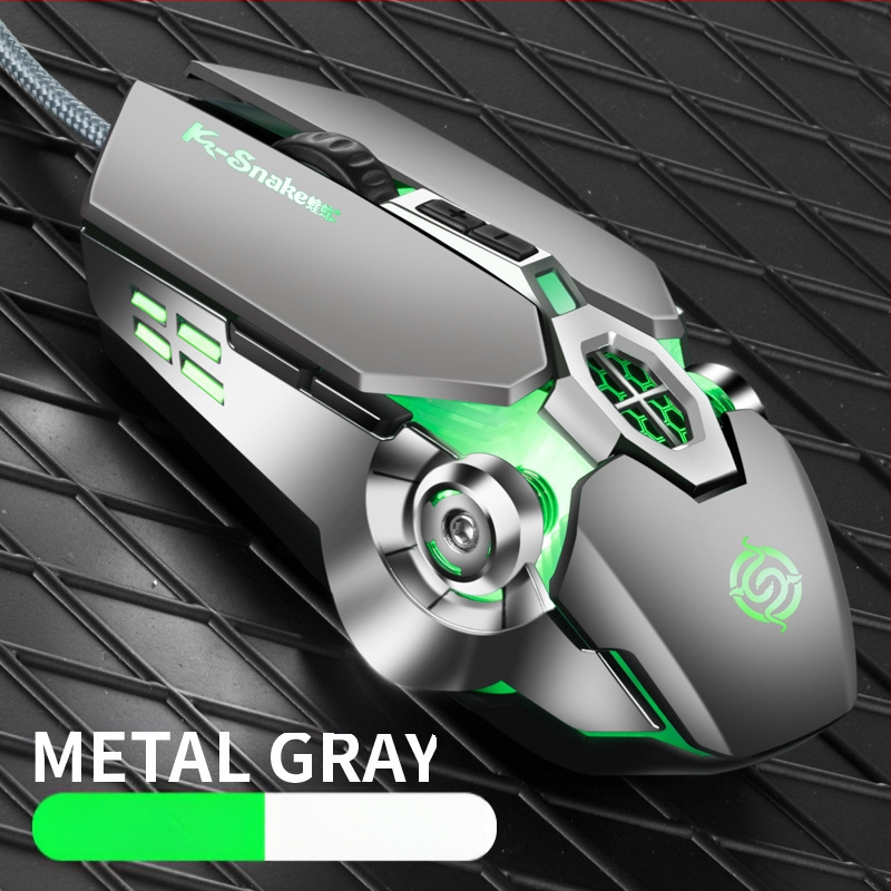 Q7 világító vezetékes optikai gamer egér USB, 1200 DPI, 7 gomb, állítható felbontás, érintő görgő
