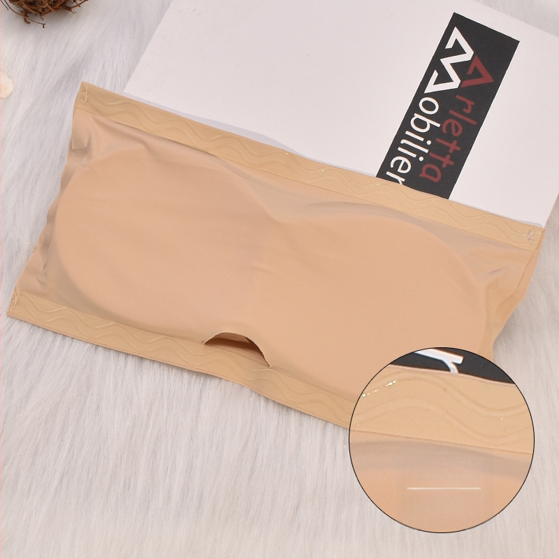 Váll nélküli Ice-Silk wrap-top, légáteresztő, átlátszatlan, csat-zár, sportos hát nélküli dizájn, varrat nélküli