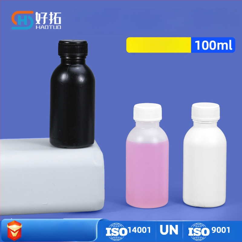 HDPE élelmiszer-minőségű reagáló palack, zárható mintavételi üveg, 100 ml, alkohollal oldható folyadékokhoz, műanyag palack