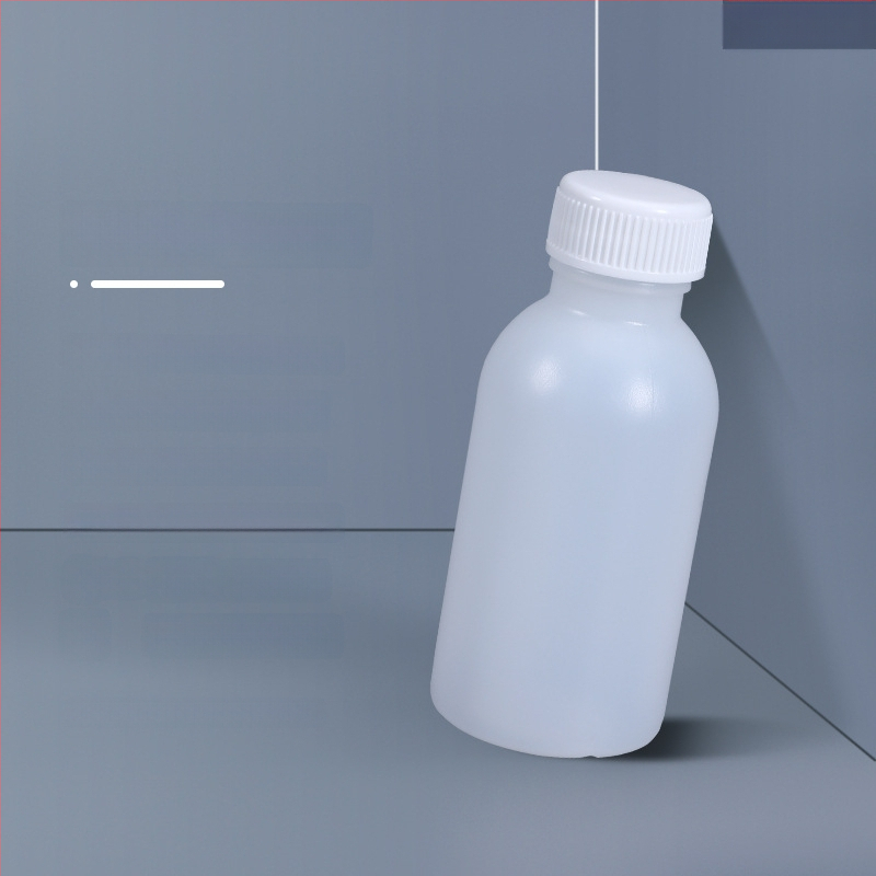 HDPE élelmiszer-minőségű reagáló palack, zárható mintavételi üveg, 100 ml, alkohollal oldható folyadékokhoz, műanyag palack