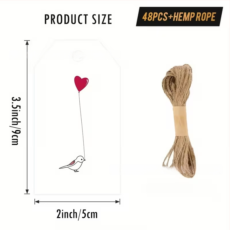 Valentin-nap szív alakú címke és ajándékcímke
