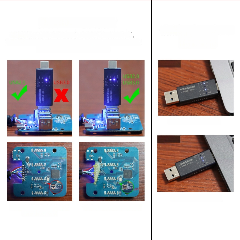 USB interfész teszter és 3.2 hub – Type-C és USB 3.0 portok funkciója, áram és feszültség