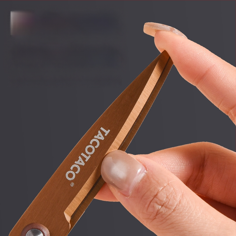 Foarfecă Tacotaco cu strat de titan și design 3D, economisește efortul, oțel inoxidabil, antiaderent, sigur pentru deschiderea coletelor, ascuțite și rezistente la uzură