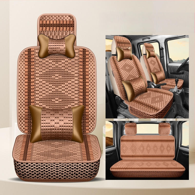 Huse de scaune Ice Silk pentru Wuling Rongguang Xin Ka, acoperire completă pentru toate anotimpurile, cabină cu două rânduri