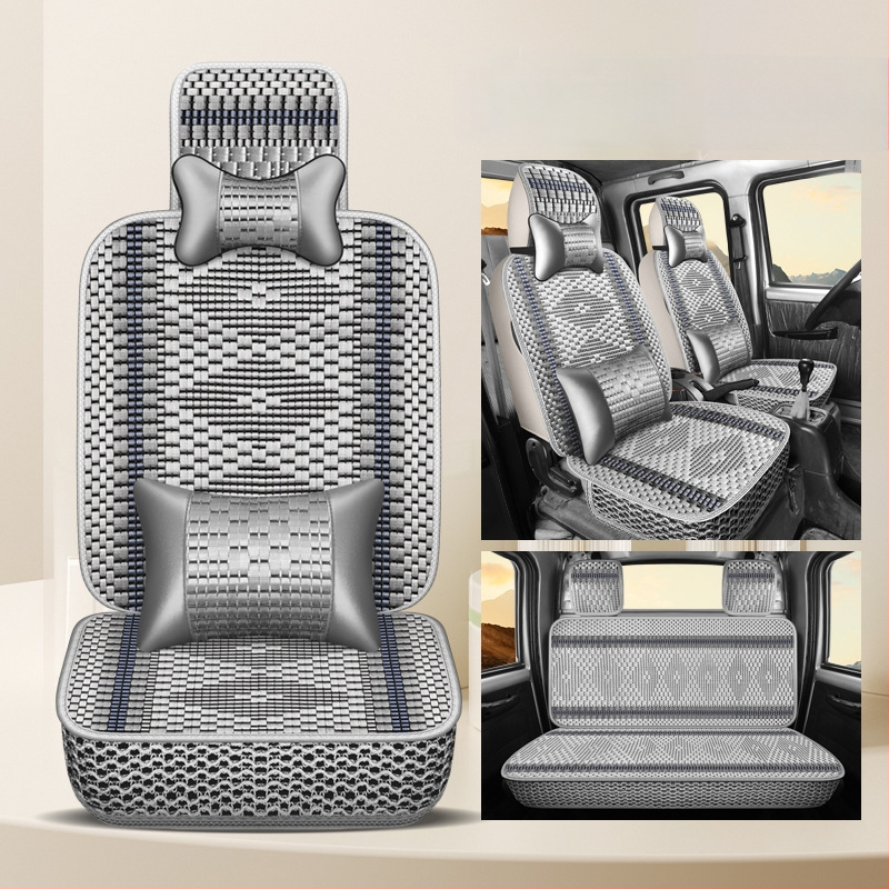 Huse de scaune Ice Silk pentru Wuling Rongguang Xin Ka, acoperire completă pentru toate anotimpurile, cabină cu două rânduri