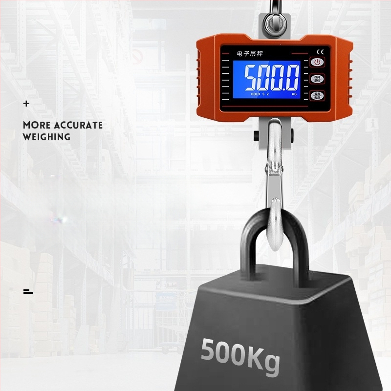 OCS-P1 elektronikus függőmérleg, 1000 kg kapacitás, hordozható akasztós mérleg, 1–2 t húzási kapacitás