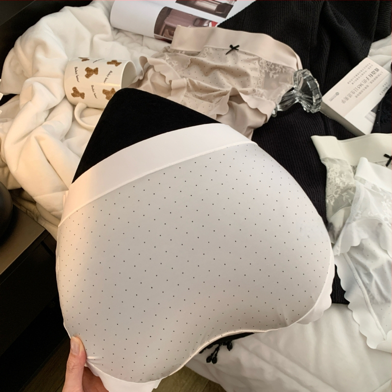 Lux ușor, mătase lucioasă, fără cusături, ice-silk dantelă cu buline, modal, antibacterian, crotch extins, talie medie-înaltă, slipuri pentru femei
