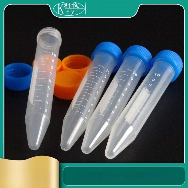 Tuburi de centrifugă cu capace filetate, gradate, 10 mL / 15 mL, cu fund conic, capace portocalii și albastre