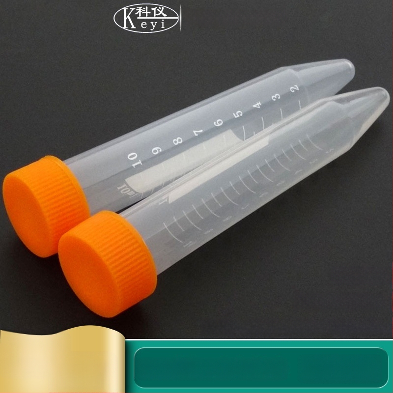 Tuburi de centrifugă cu capace filetate, gradate, 10 mL / 15 mL, cu fund conic, capace portocalii și albastre
