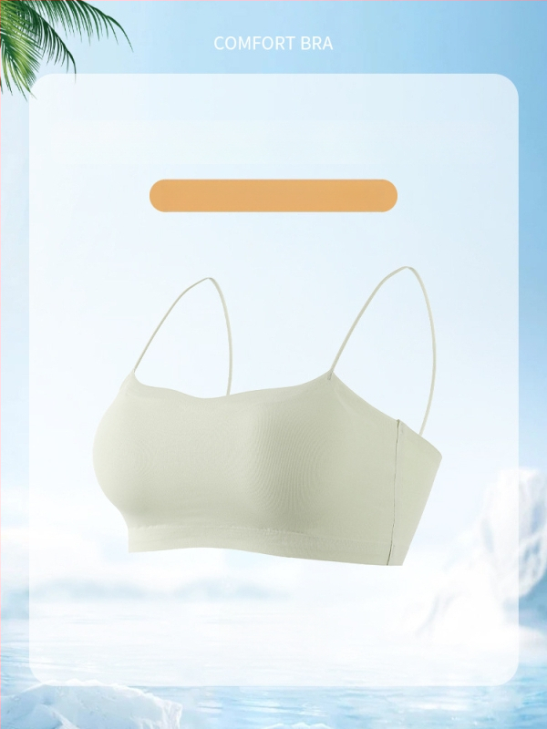 Sutien fără cusături pentru decolteu off-shoulder, bustieră-camisolă cu bretele subțiri pentru rochii