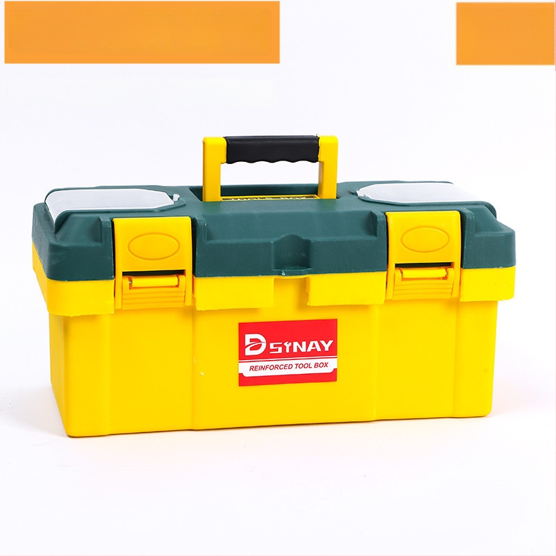 Casetă de unelte din plastic, cu două etaje, portabilă pentru casă și mașină, capacitate mare, multifuncțională