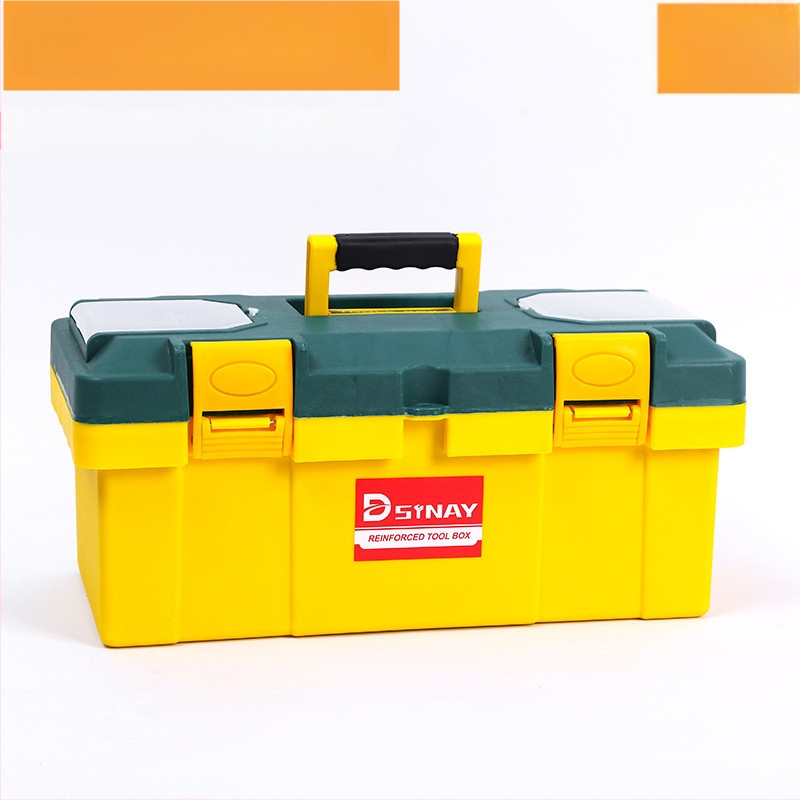 Casetă de unelte din plastic, cu două etaje, portabilă pentru casă și mașină, capacitate mare, multifuncțională