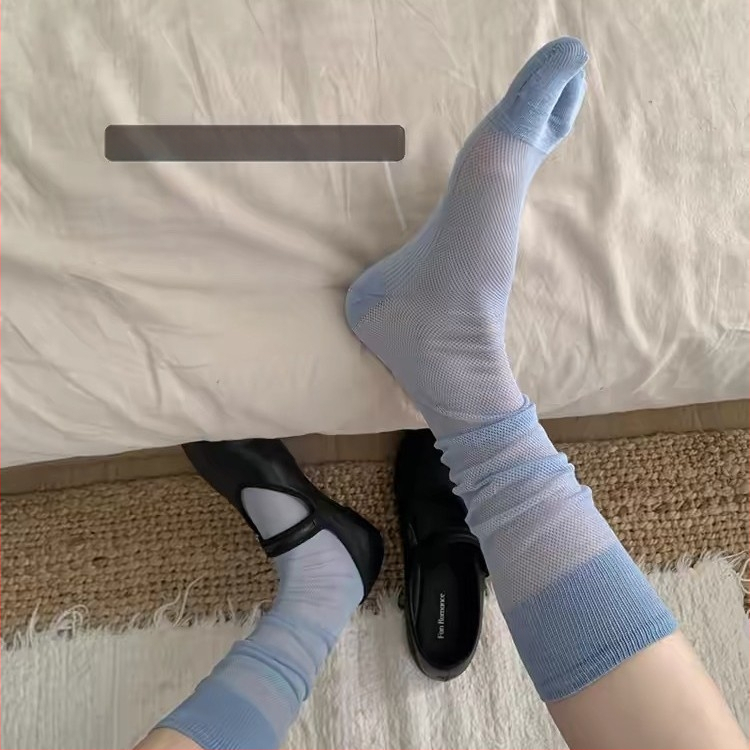 Tabi șosete până la gambă din lyocell, respirabile, cu degete separate, stil japonez