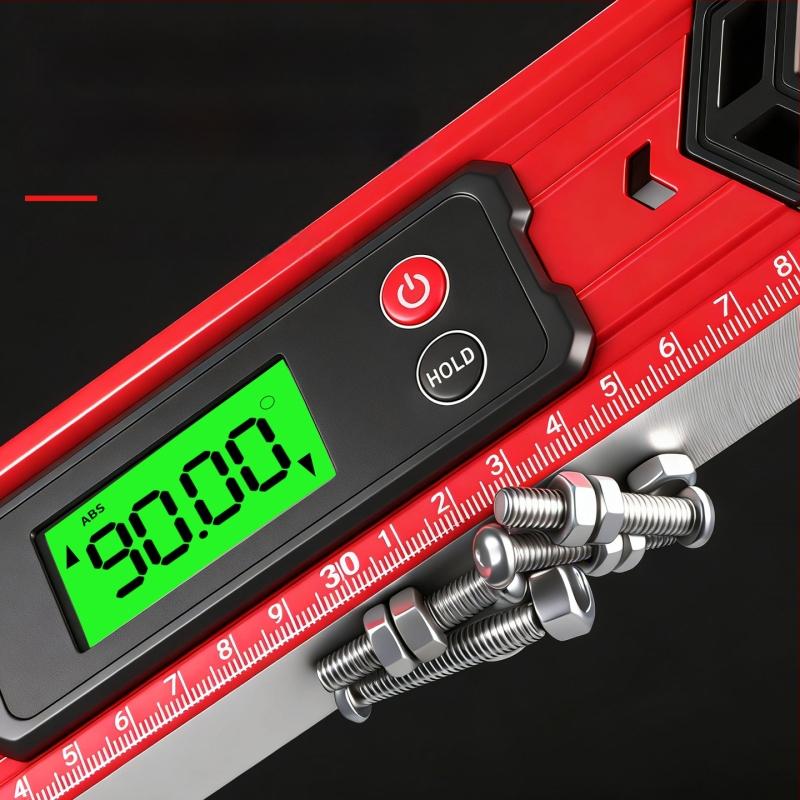 Nivel digital magnetic compact, ecran mare, precizie înaltă, calitate profesională, anti-cadere, din aliaj de aluminiu îngroșat