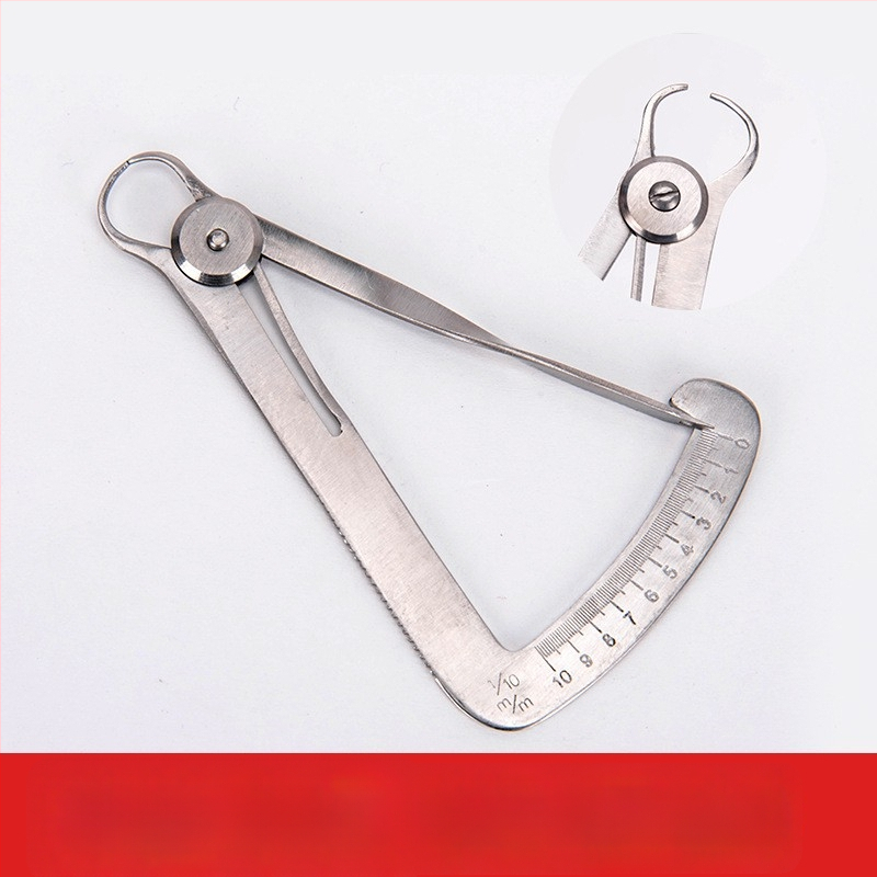 Caliper dentar din metal pentru măsurarea cerii și coroanei interne – înaltă precizie, oțel inoxidabil