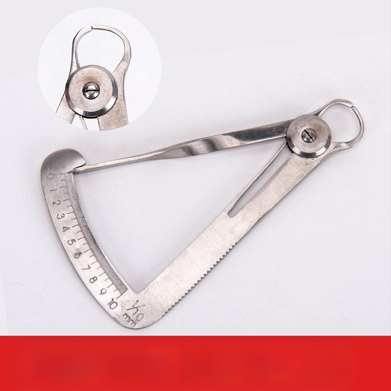 Caliper dentar din metal pentru măsurarea cerii și coroanei interne – înaltă precizie, oțel inoxidabil