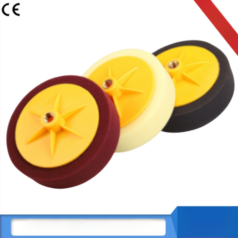 Disc de lustruire din burete de 6 inch pentru mașină, găuri M14/M16, lustruire și ceruire, disc cu șurub, bilă din burete