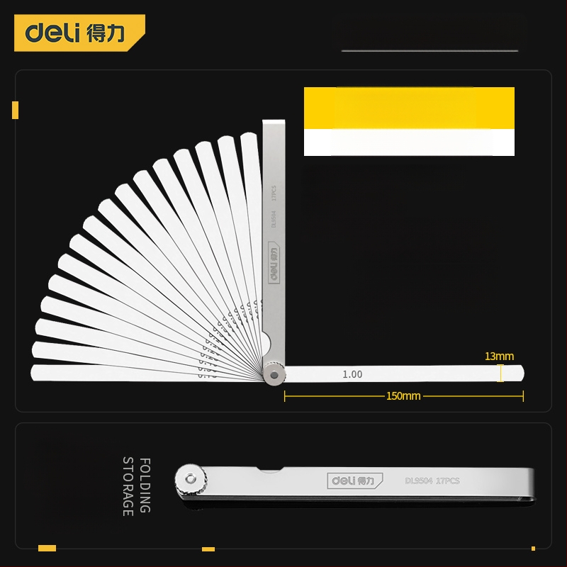 Set de calibru pentru spațiul valvei din oțel inoxidabil, foi de calibru individuale, grosimemetru