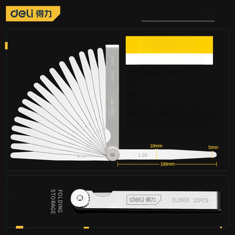 Set de calibru pentru spațiul valvei din oțel inoxidabil, foi de calibru individuale, grosimemetru