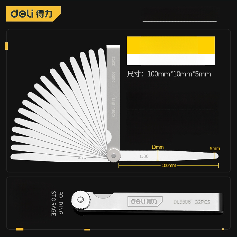 Set de calibru pentru spațiul valvei din oțel inoxidabil, foi de calibru individuale, grosimemetru