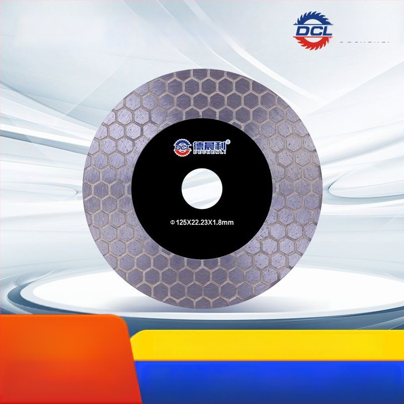 Lamă de ferăstrău diamantată în formă de minge de fotbal pentru tăierea și șlefuirea pietrei și plăcilor ceramice – cu dublă utilizare, rezistentă la uzură