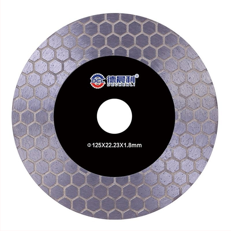 Lamă de ferăstrău diamantată în formă de minge de fotbal pentru tăierea și șlefuirea pietrei și plăcilor ceramice – cu dublă utilizare, rezistentă la uzură