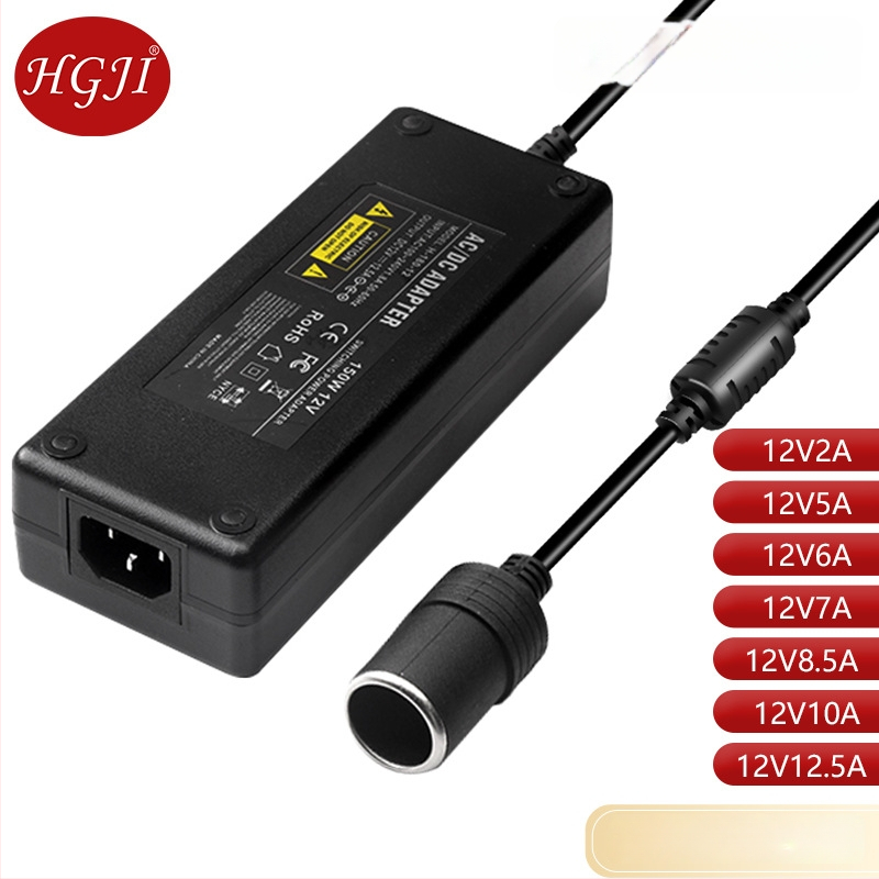 Конвертор 220V към 12V за запалката на автомобил, подходящ за автомобилна прахосмукачка и автомобилен хладилник.