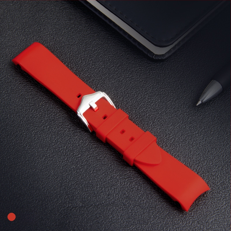 Bratara din silicon lichid compatibilă cu Samsung Galaxy Watch5/4/3, 20/22 mm, culoare solidă, cataramă argintie