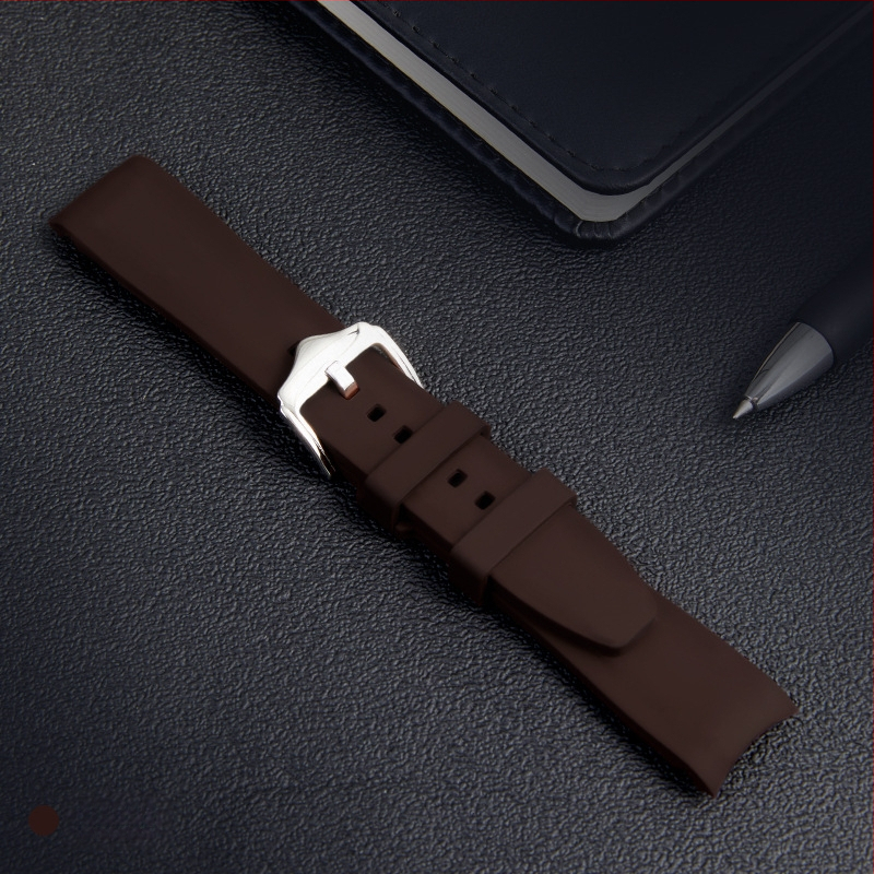 Bratara din silicon lichid compatibilă cu Samsung Galaxy Watch5/4/3, 20/22 mm, culoare solidă, cataramă argintie