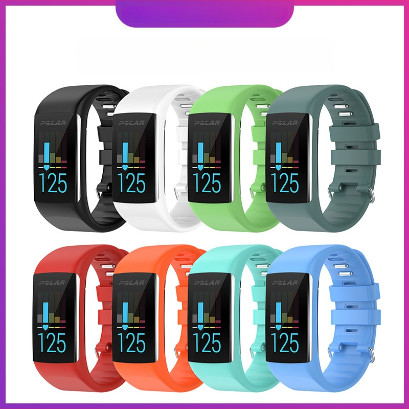 Brățară din silicon de înlocuire pentru ceas sport POLAR A360/A370, negru, lățime 21 mm
