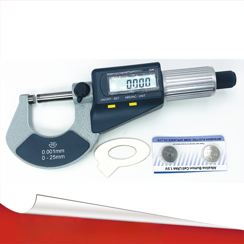 Micrometru exterior digital, interval 0–25–50–75–100 mm, măsurare de înaltă precizie a diametrului exterior