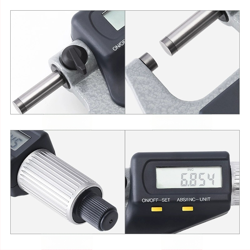 Micrometru exterior digital, interval 0–25–50–75–100 mm, măsurare de înaltă precizie a diametrului exterior