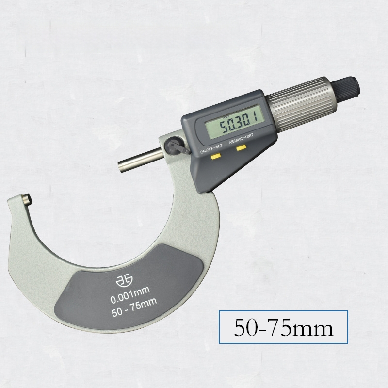 Micrometru exterior digital, interval 0–25–50–75–100 mm, măsurare de înaltă precizie a diametrului exterior