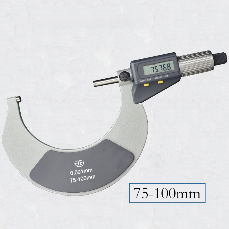 Micrometru exterior digital, interval 0–25–50–75–100 mm, măsurare de înaltă precizie a diametrului exterior