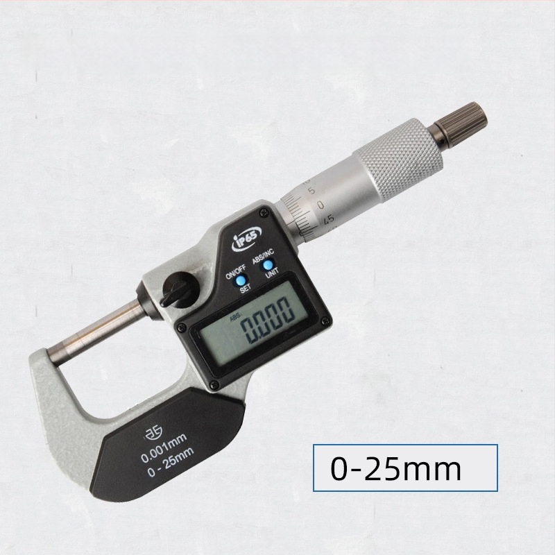 Micrometru exterior digital, interval 0–25–50–75–100 mm, măsurare de înaltă precizie a diametrului exterior
